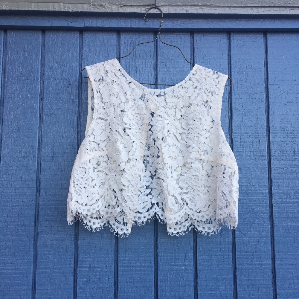 Cleo BHLDN Lace Cropped Top